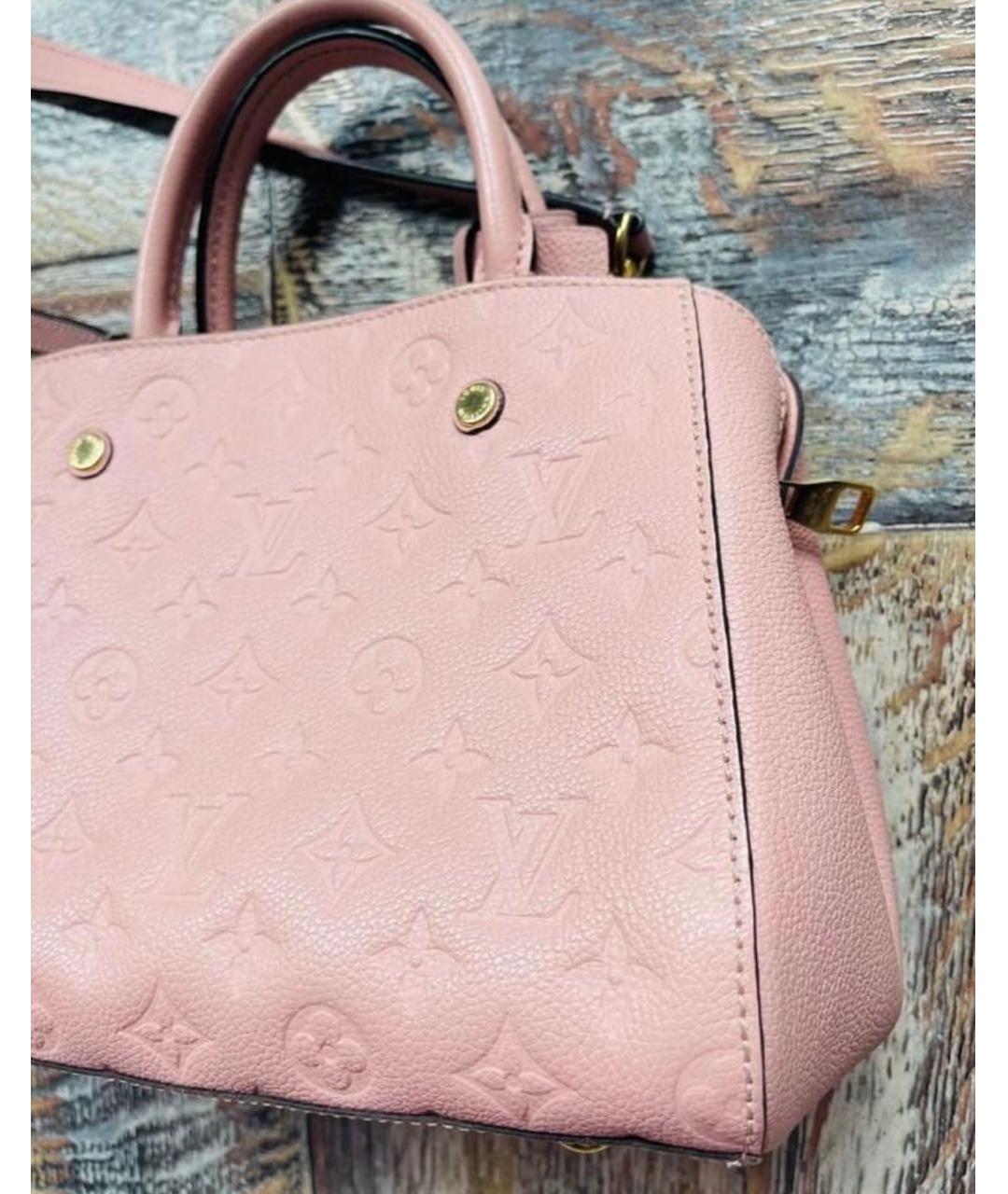 LOUIS VUITTON Розовая кожаная сумка с короткими ручками, фото 8