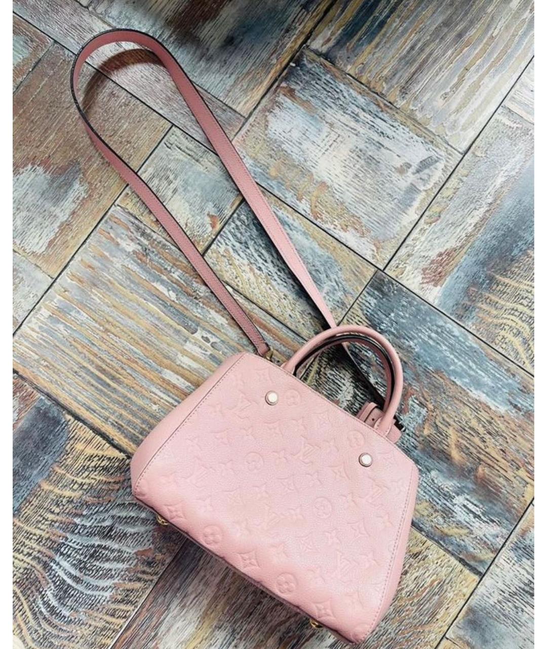 LOUIS VUITTON Розовая кожаная сумка с короткими ручками, фото 3