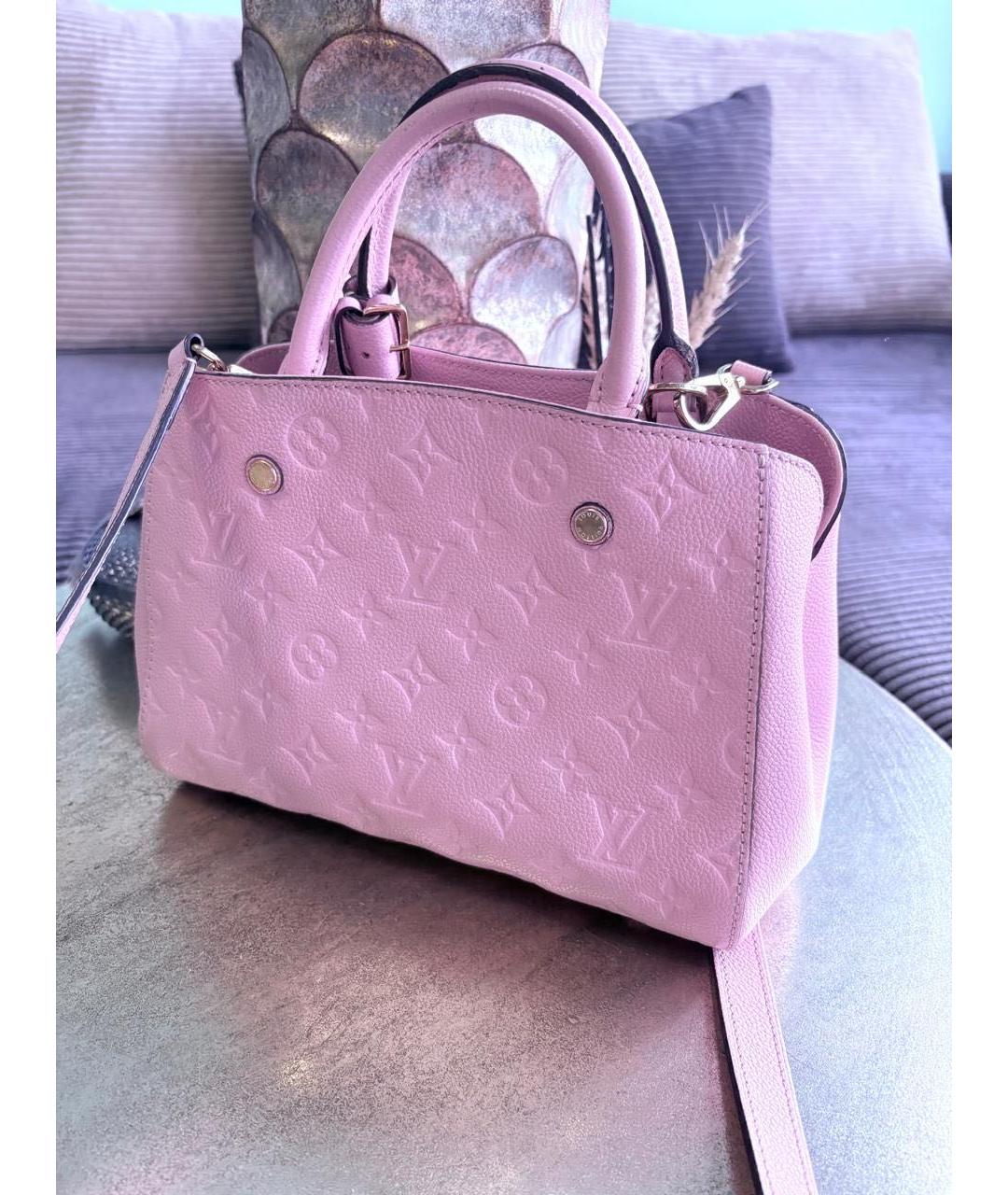 LOUIS VUITTON Розовая кожаная сумка с короткими ручками, фото 4