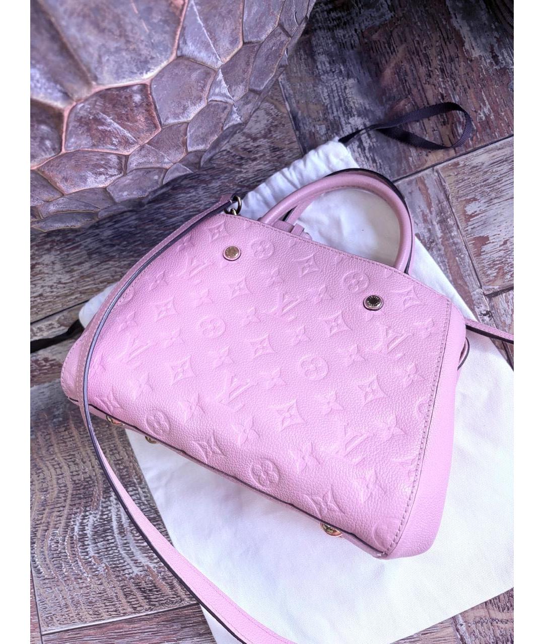 LOUIS VUITTON Розовая кожаная сумка с короткими ручками, фото 5