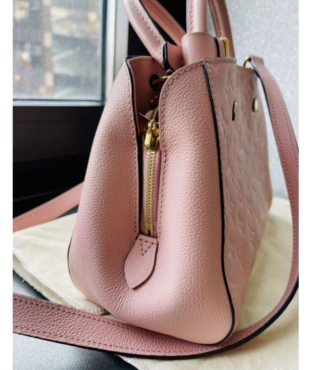 LOUIS VUITTON Розовая кожаная сумка с короткими ручками, фото 5