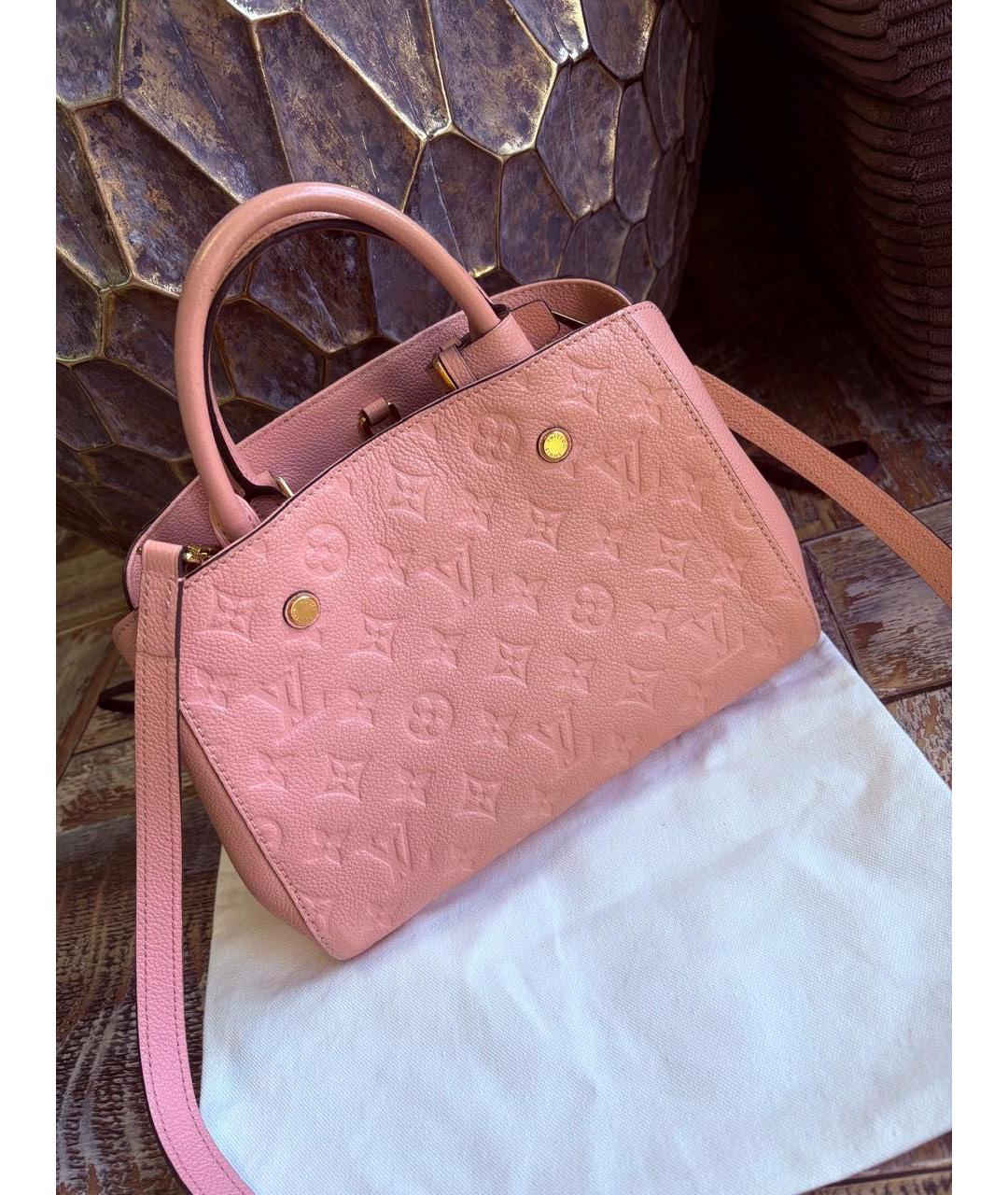 LOUIS VUITTON Розовая кожаная сумка с короткими ручками, фото 7