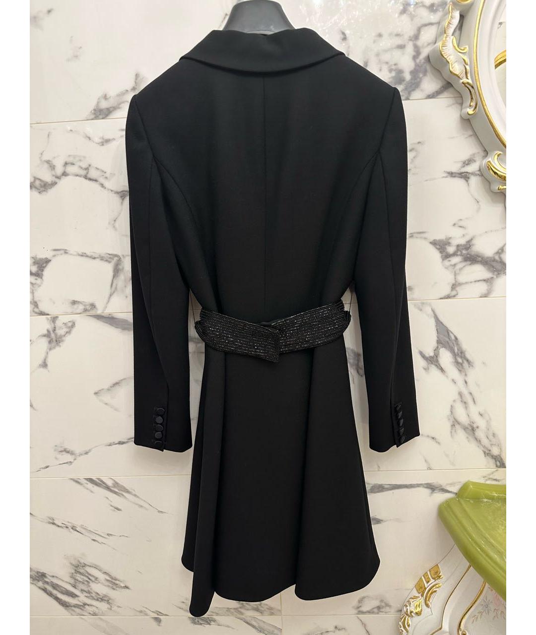 SAINT LAURENT Черное шерстяное коктейльное платье, фото 4