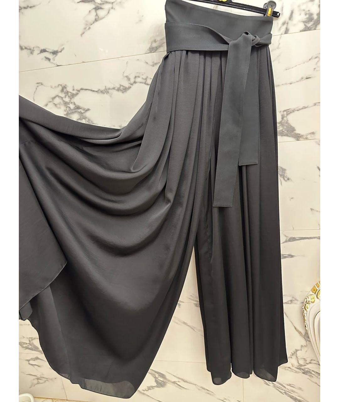 LANVIN Черная полиэстеровая юбка макси, фото 5