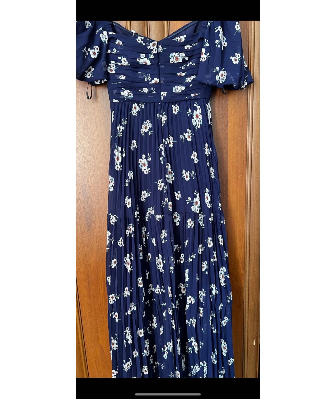 SELF-PORTRAIT Темно-синее полиэстеровое вечернее платье, фото 6