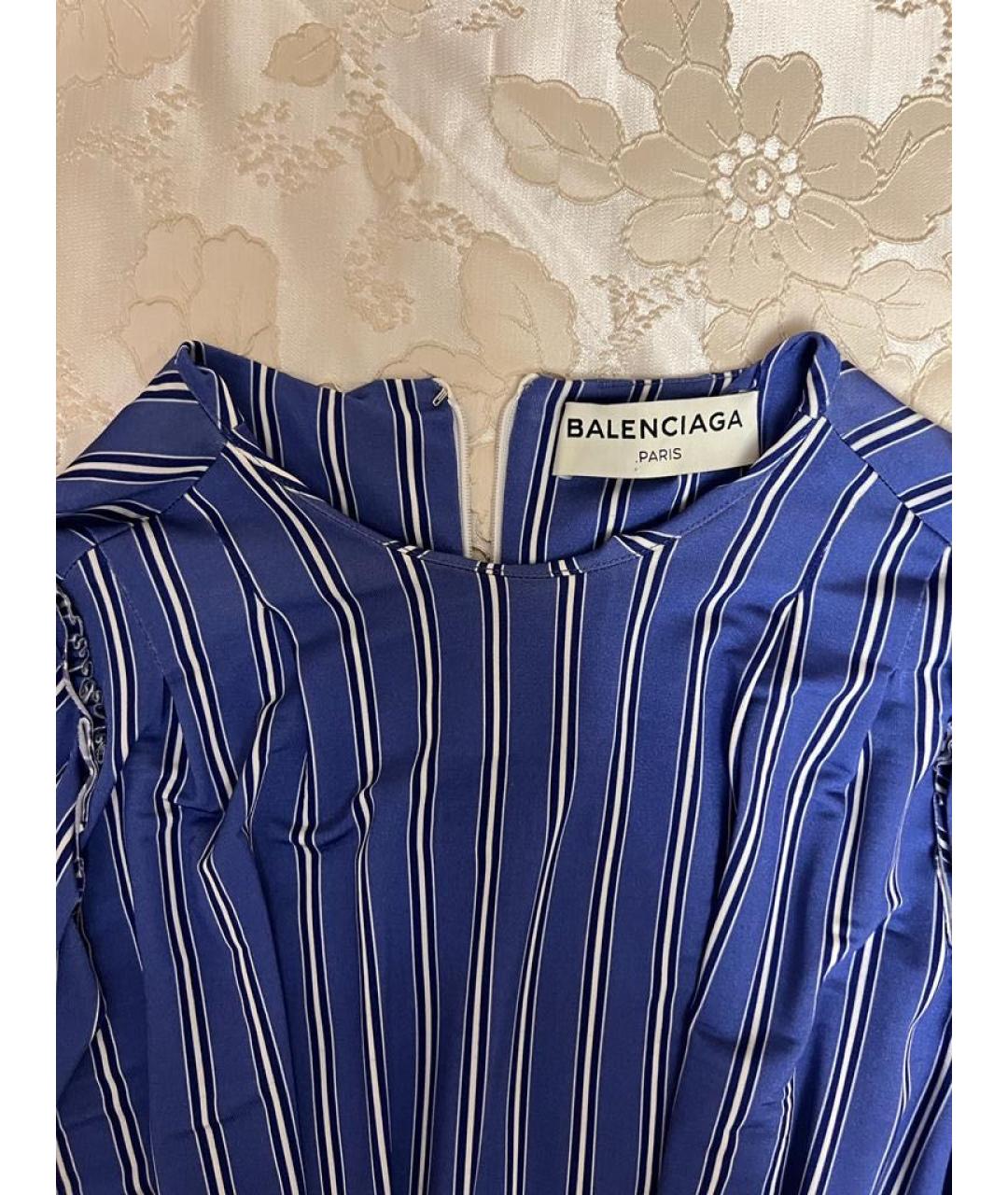 BALENCIAGA Синяя полиамидовая блузы, фото 5