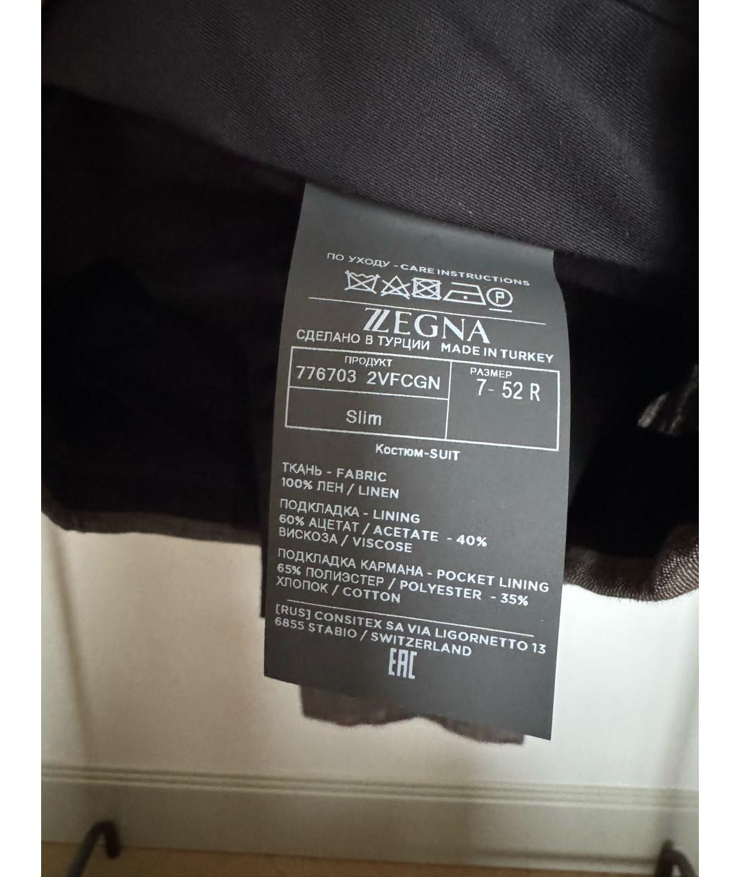 ZZEGNA Коричневый классический костюм, фото 4