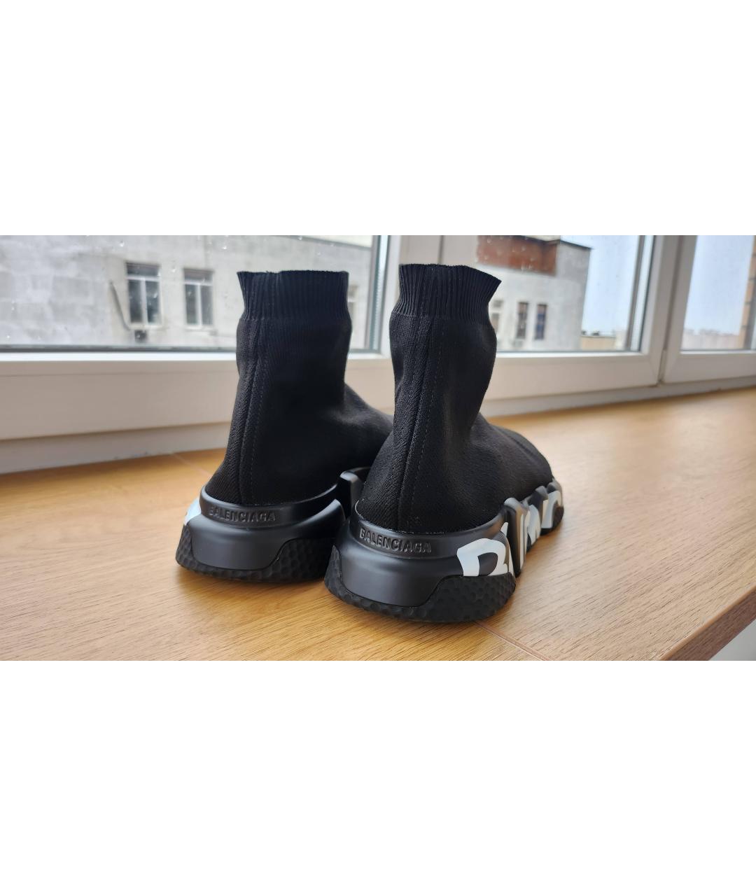BALENCIAGA Черные высокие кроссовки / кеды, фото 4