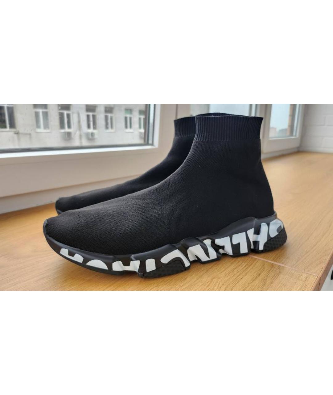 BALENCIAGA Черные высокие кроссовки / кеды, фото 2