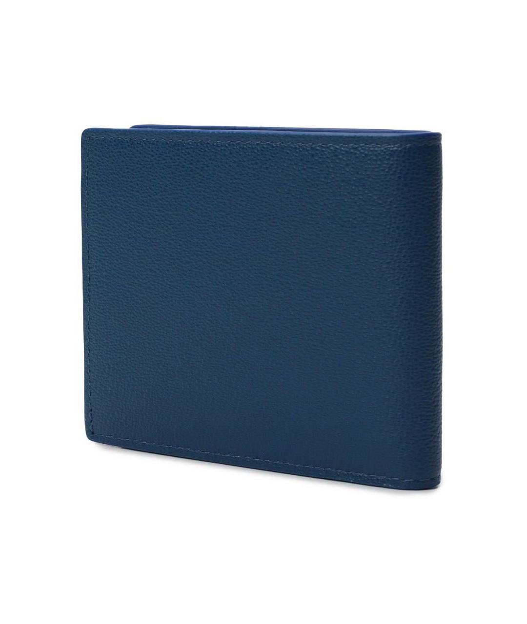 BURBERRY Темно-синий кожаный кошелек, фото 4
