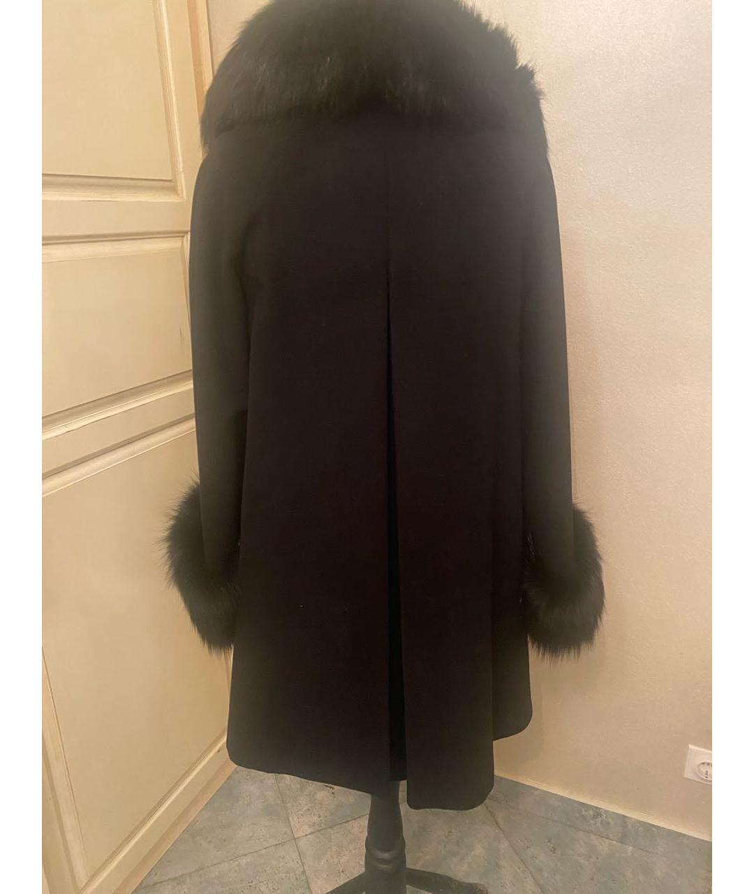SPORTMAX Черное кашемировое пальто, фото 2