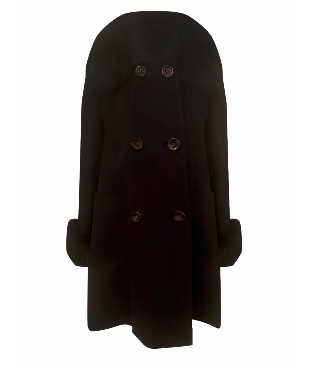 SPORTMAX Черное кашемировое пальто, фото 1