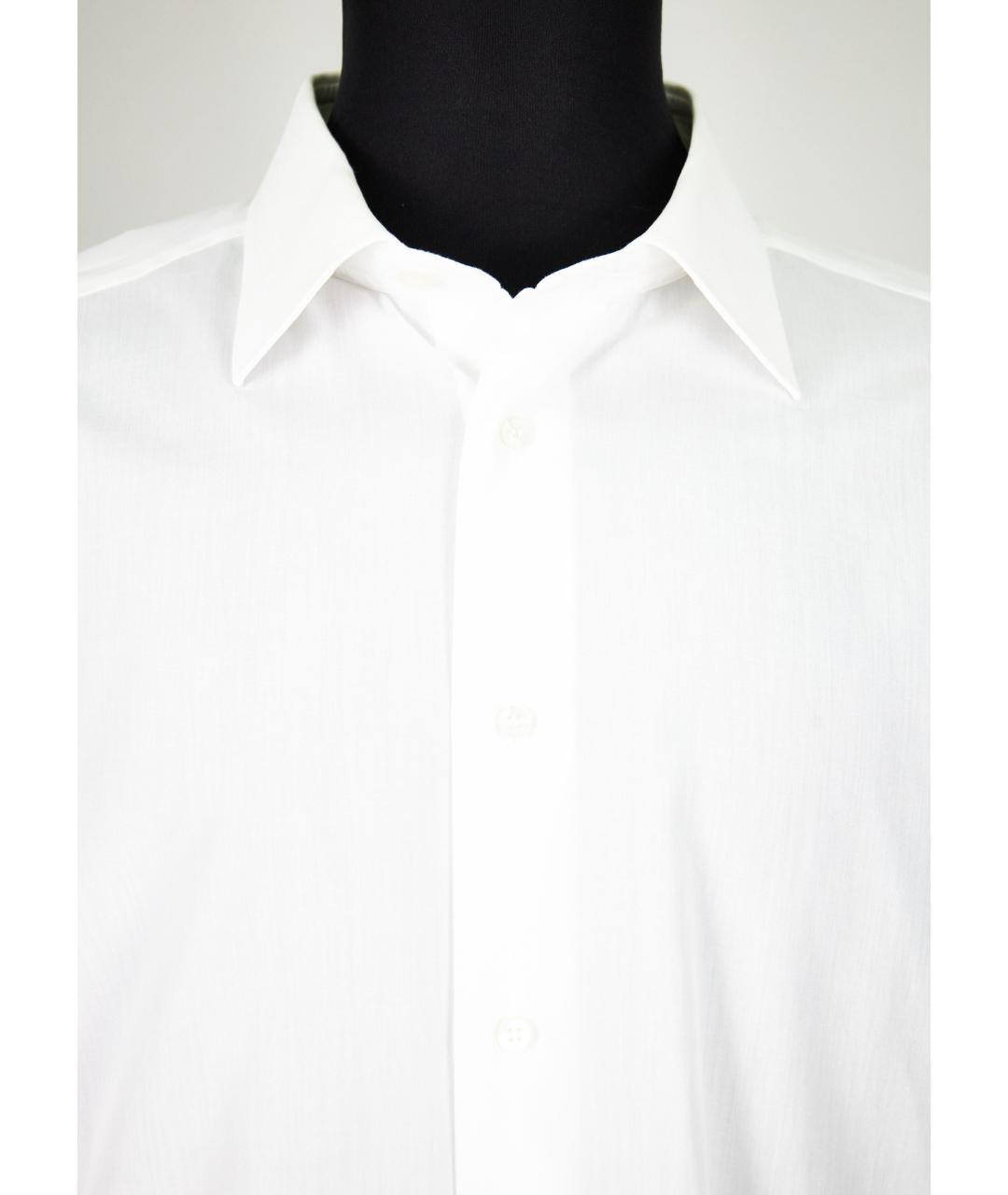 BRIONI Белая хлопковая классическая рубашка, фото 4