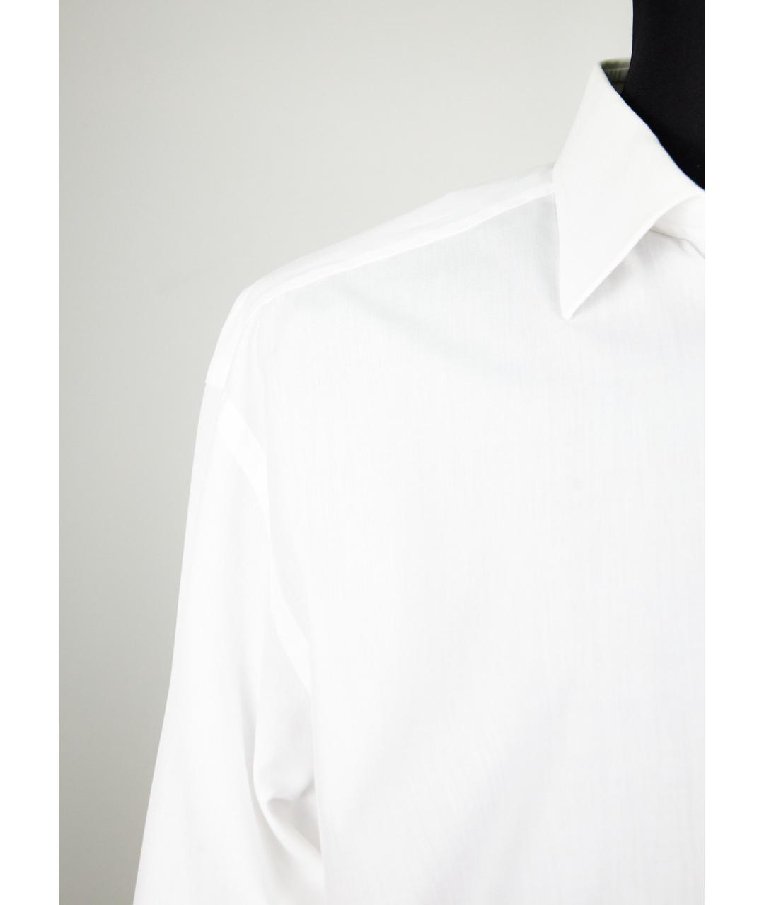BRIONI Белая хлопковая классическая рубашка, фото 5