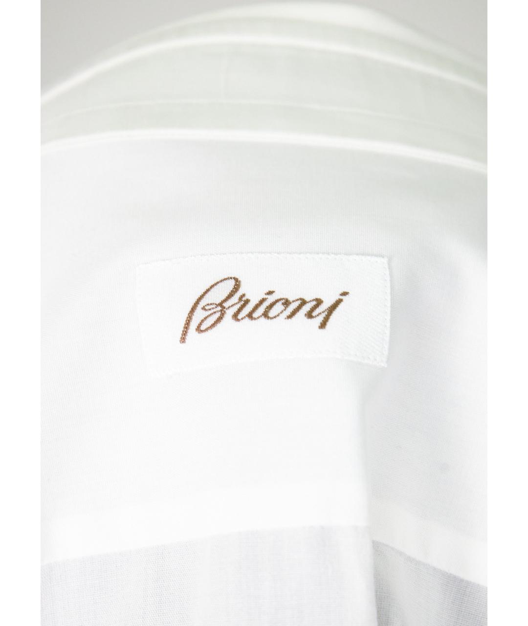 BRIONI Белая хлопковая классическая рубашка, фото 3
