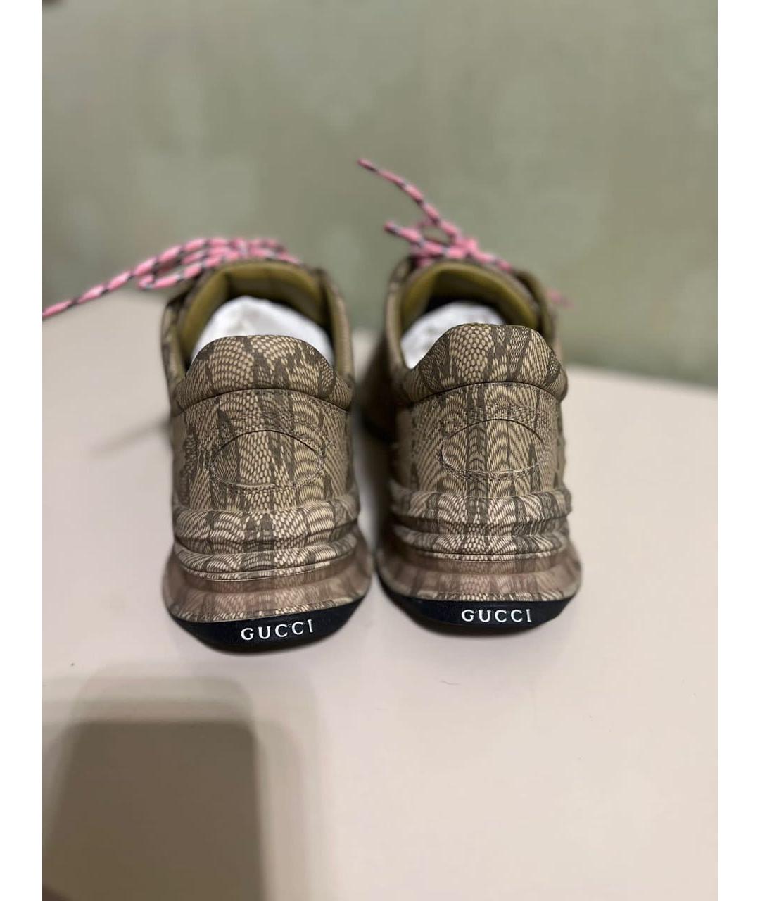 GUCCI Бежевые кроссовки, фото 5