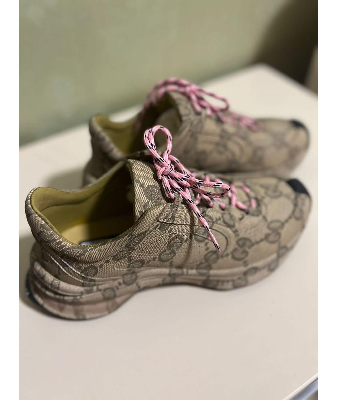 GUCCI Бежевые кроссовки, фото 9