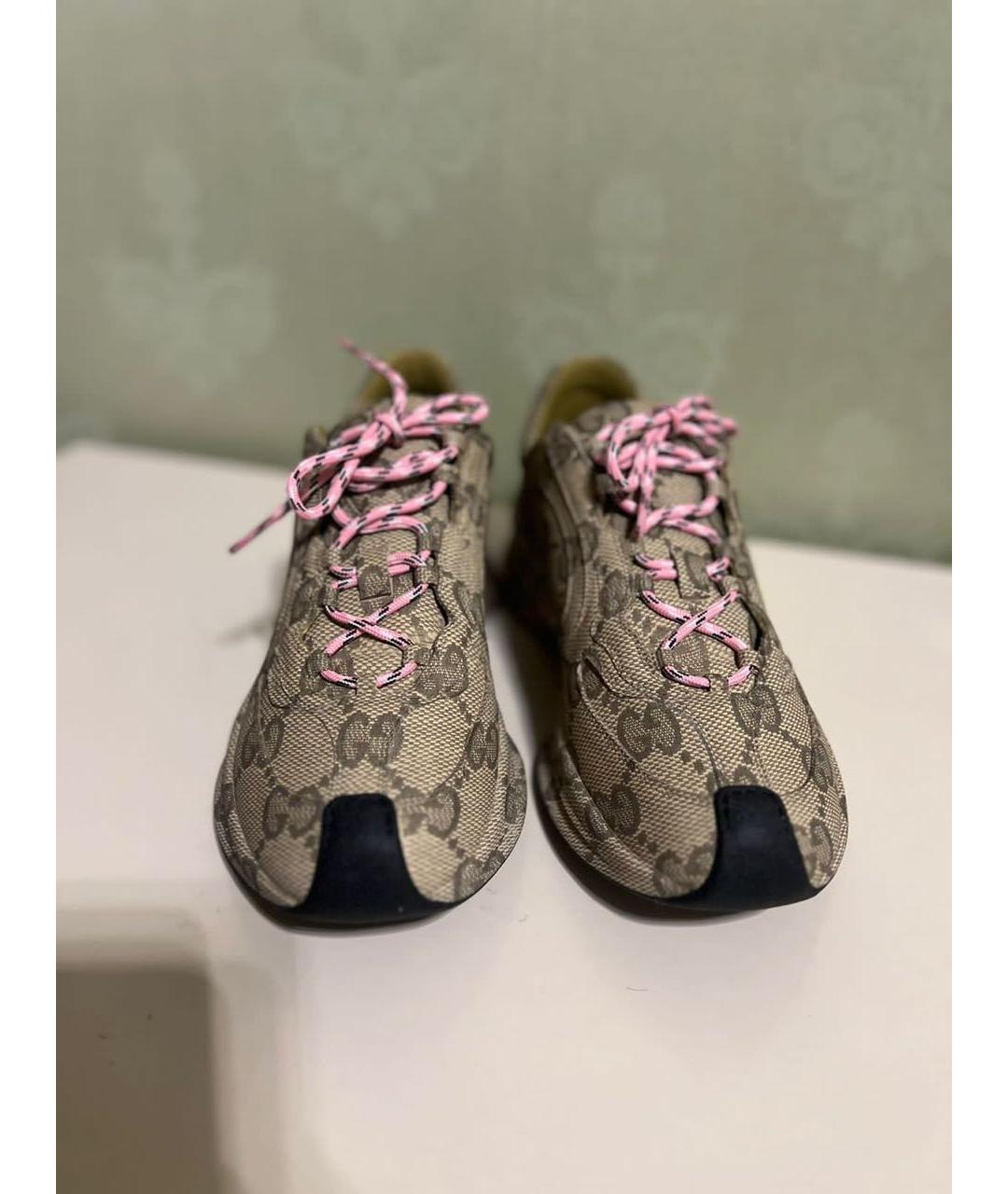 GUCCI Бежевые кроссовки, фото 3