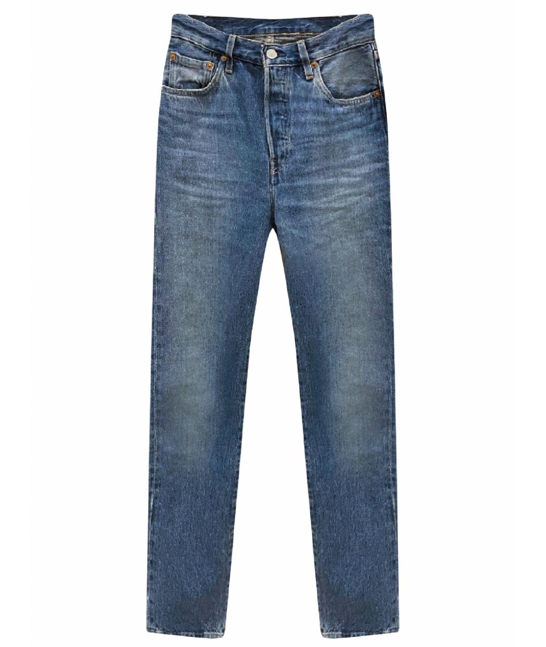 LEVI'S Темно-синие хлопковые прямые джинсы, фото 1