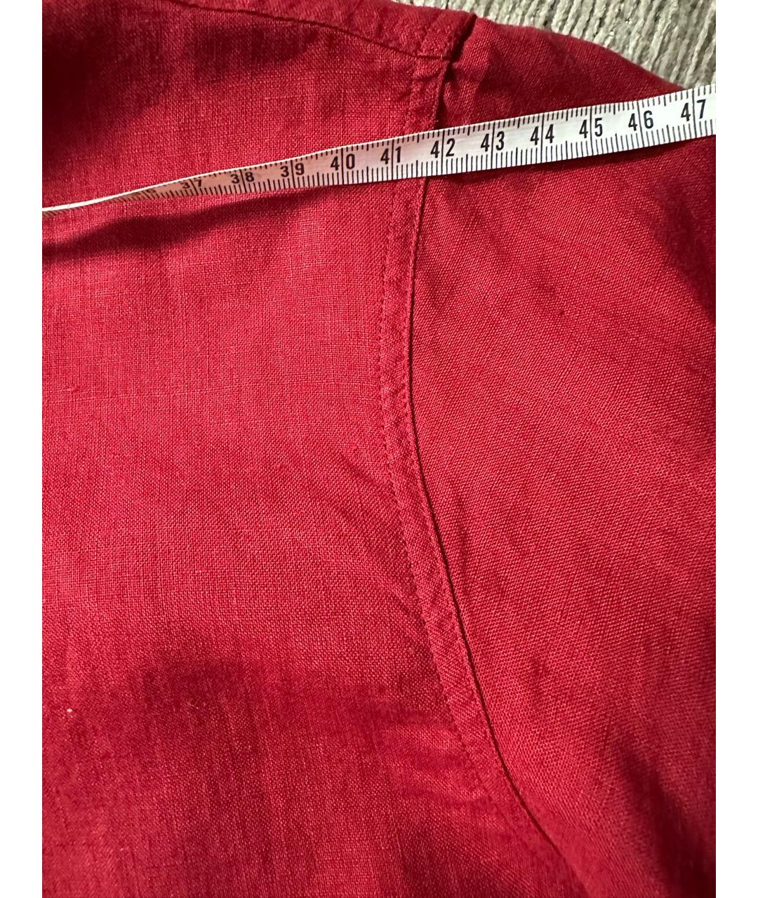 WEEKEND MAX MARA Бордовая льняная рубашка, фото 5