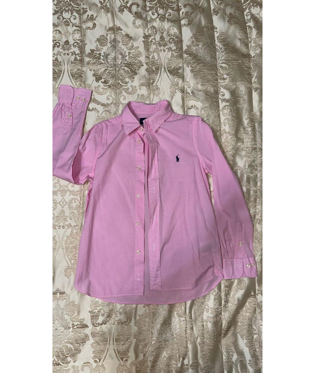 RALPH LAUREN Розовая хлопковая детская рубашка, фото 5