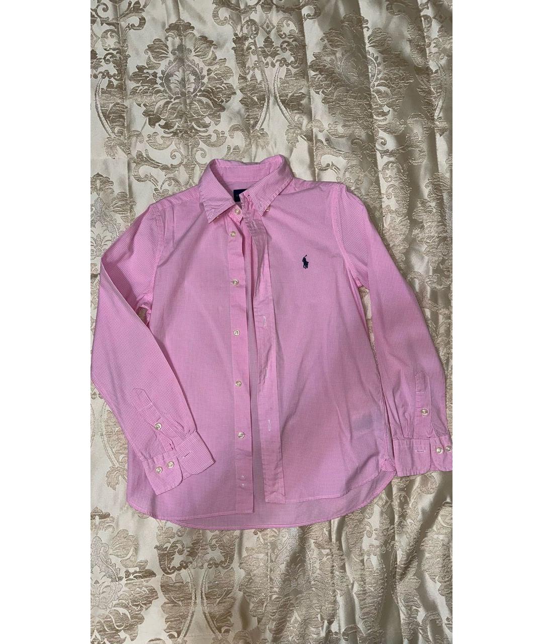 RALPH LAUREN Розовая хлопковая детская рубашка, фото 6