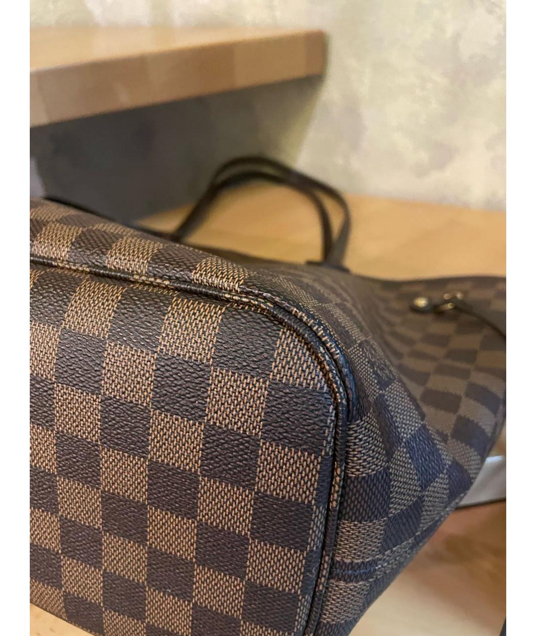 LOUIS VUITTON PRE-OWNED Коричневая кожаная сумка тоут, фото 2