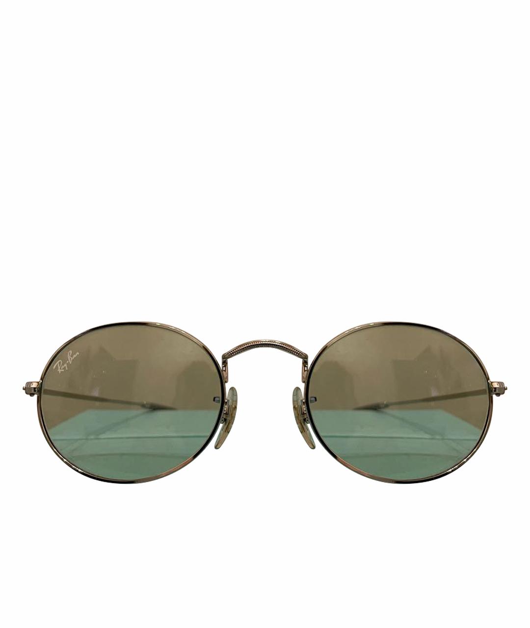 RAY BAN Зеленые металлические солнцезащитные очки, фото 1