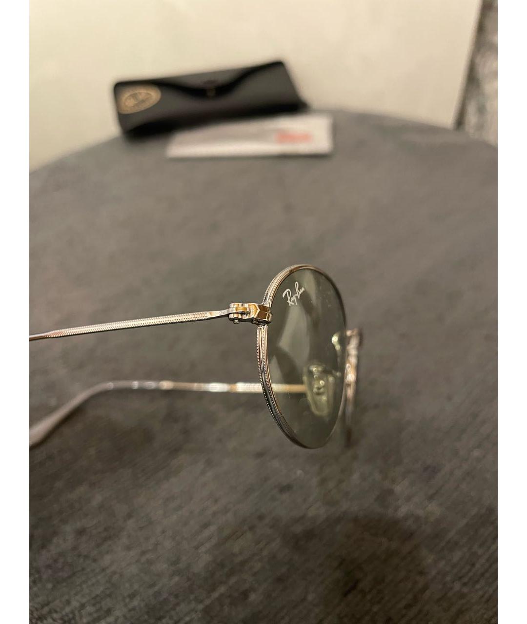 RAY BAN Зеленые металлические солнцезащитные очки, фото 2