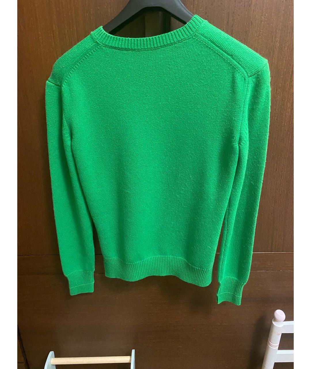 CELINE PRE-OWNED Зеленый кашемировый джемпер / свитер, фото 2