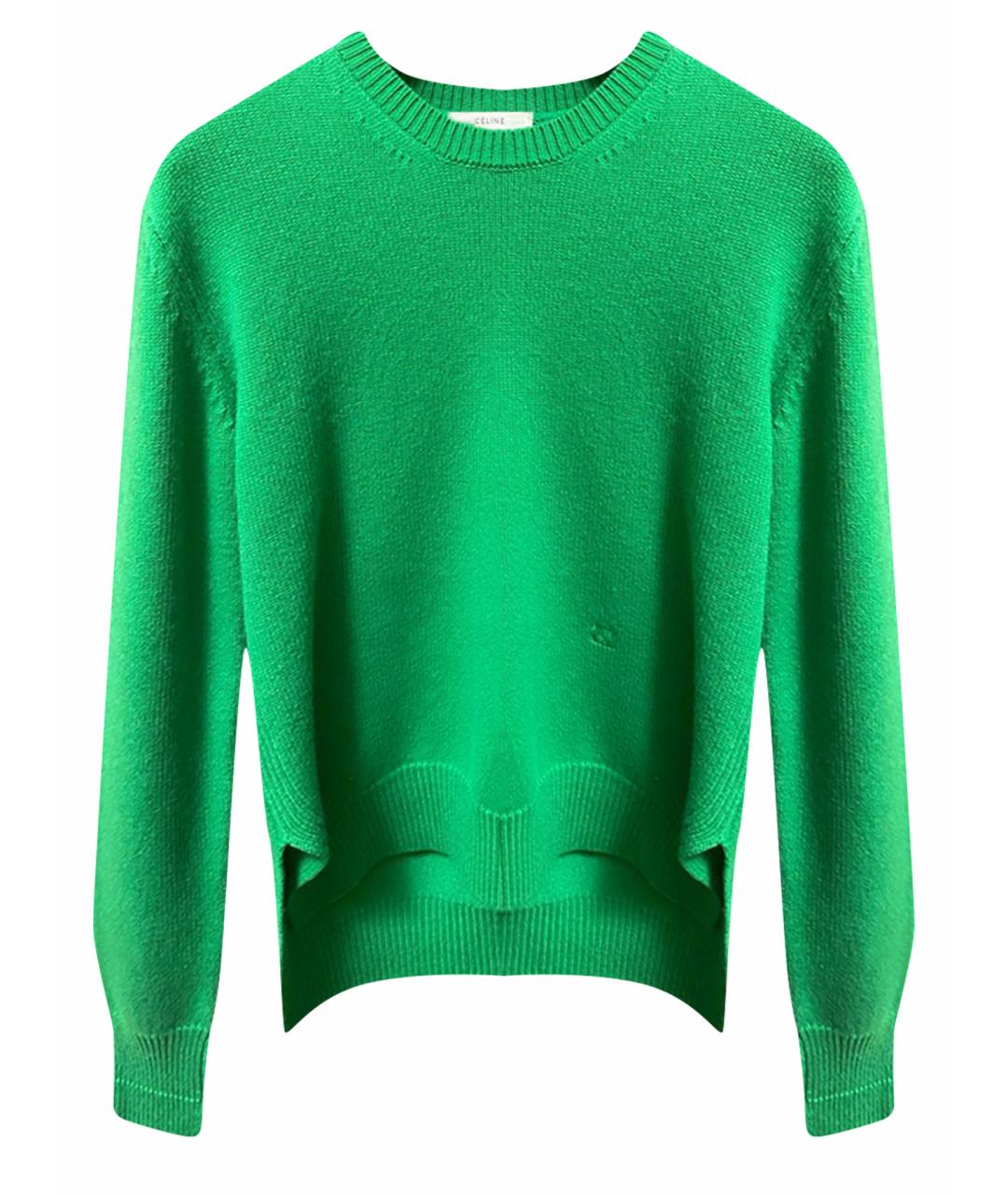 CELINE PRE-OWNED Зеленый кашемировый джемпер / свитер, фото 1