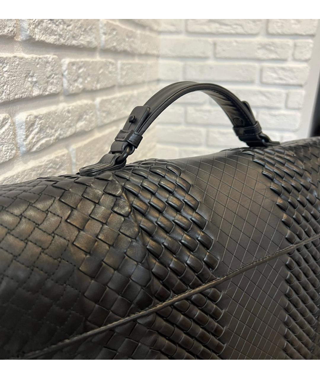 BOTTEGA VENETA Черный кожаный портфель, фото 6