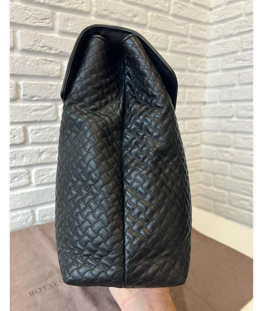 BOTTEGA VENETA Черный кожаный портфель, фото 8