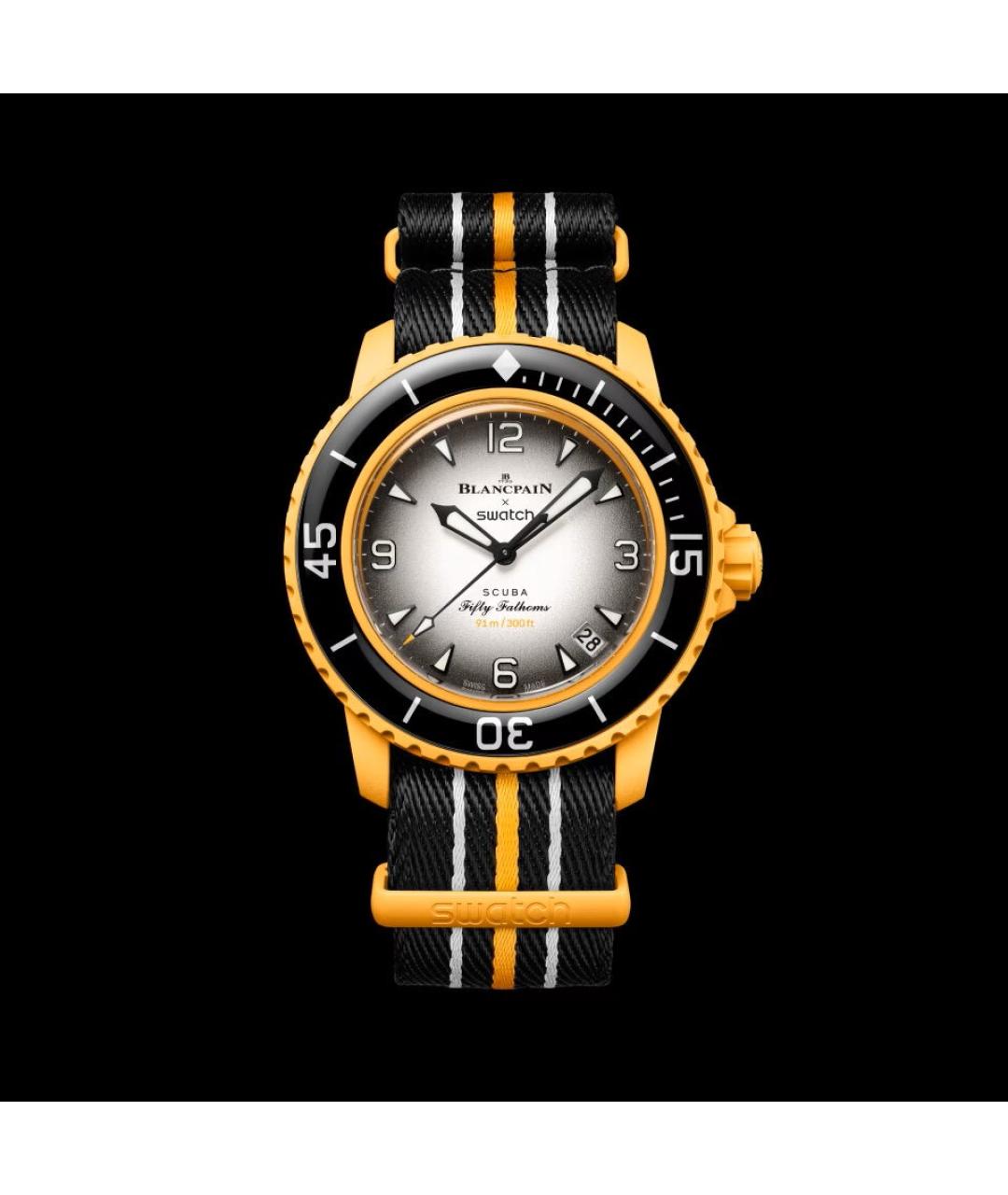 Blancpain Желтые керамические часы, фото 7