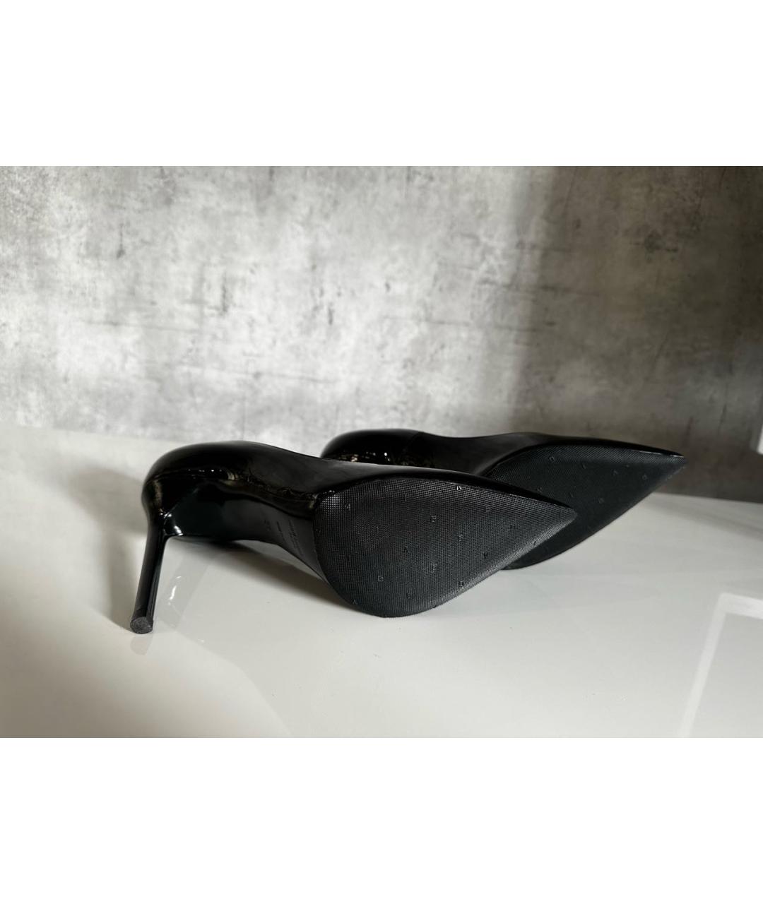 SAINT LAURENT Черные кожаные туфли, фото 4