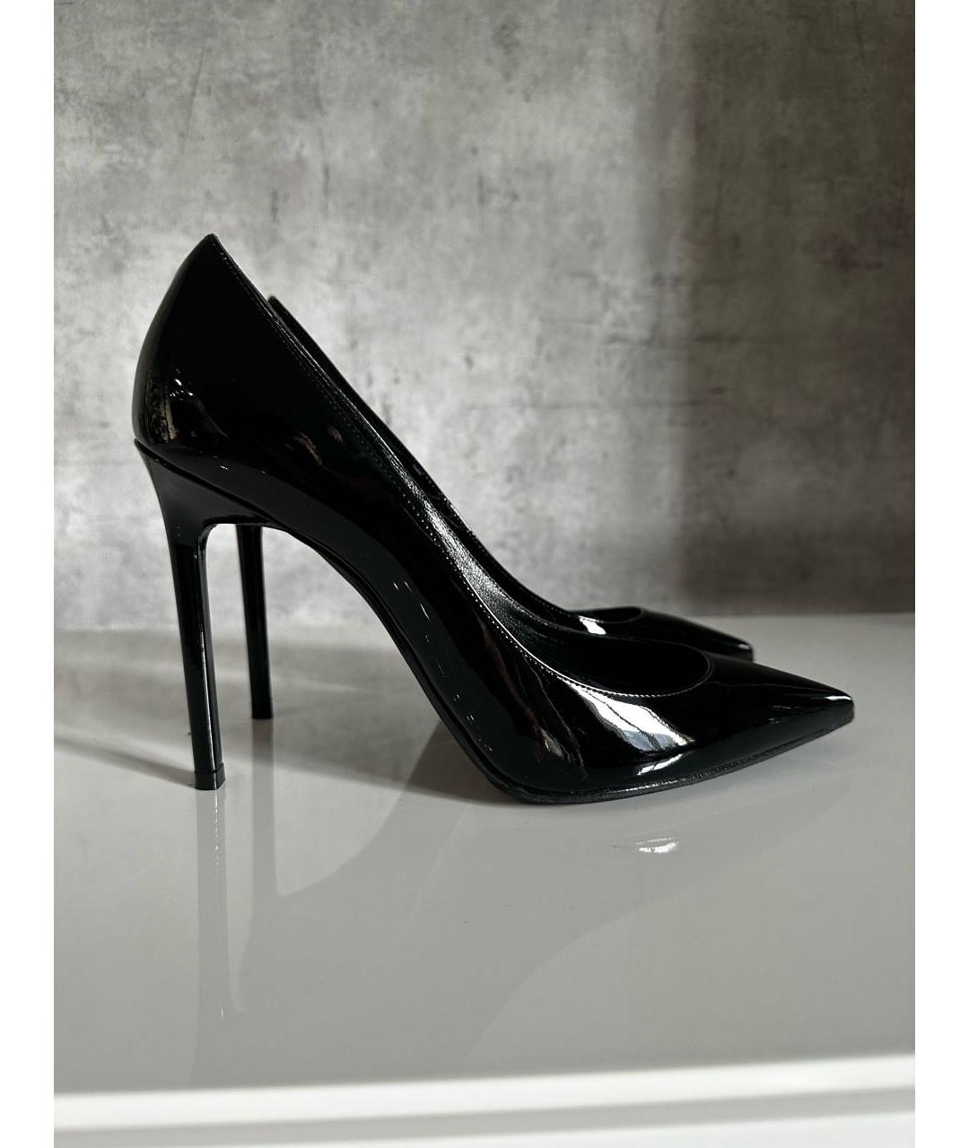 SAINT LAURENT Черные кожаные туфли, фото 8