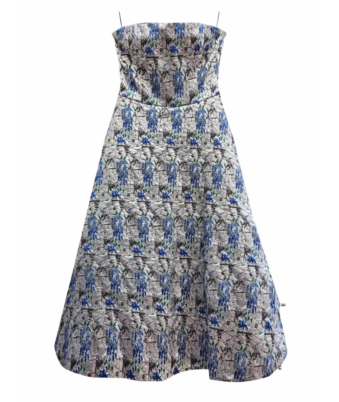 CHRISTIAN DIOR Серебряное полиамидовое вечернее платье, фото 1