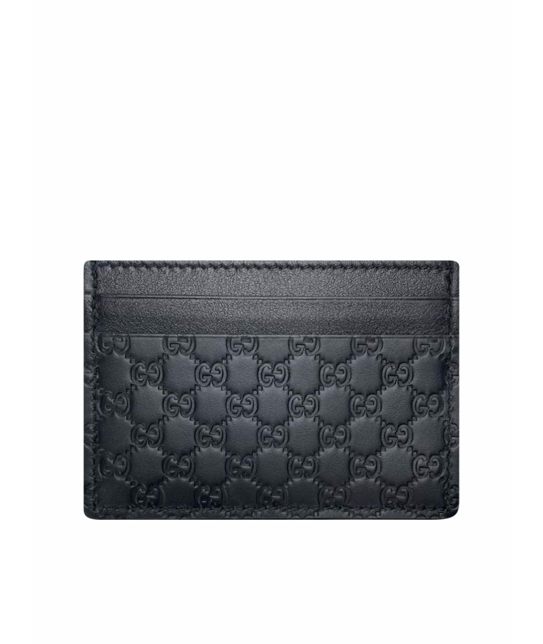 GUCCI Черная кожаная визитница, фото 1