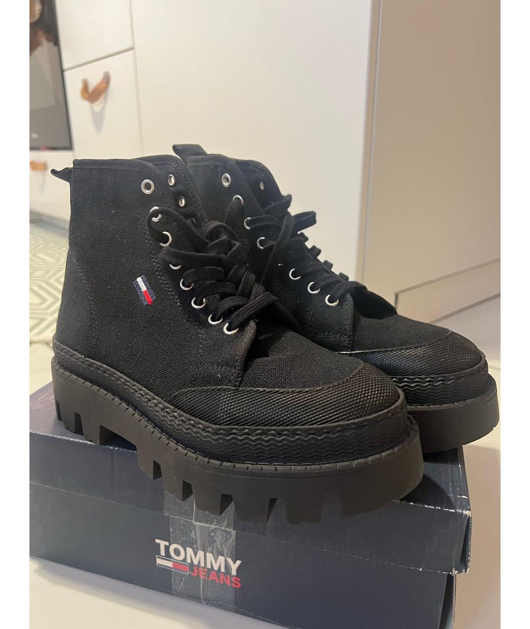 TOMMY HILFIGER Черные текстильные ботинки, фото 5