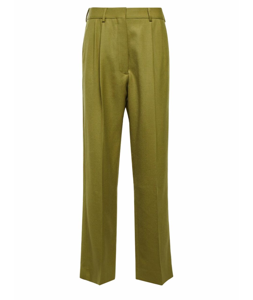 BLAZE MILANO Зеленые шерстяные прямые брюки, фото 1