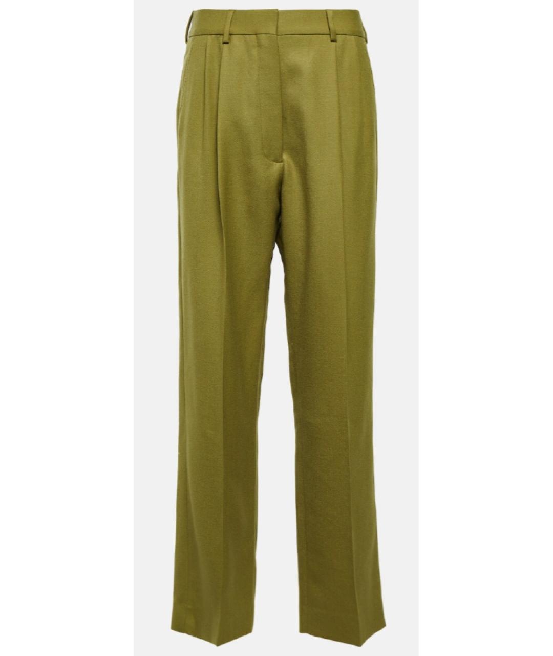 BLAZE MILANO Зеленые шерстяные прямые брюки, фото 4