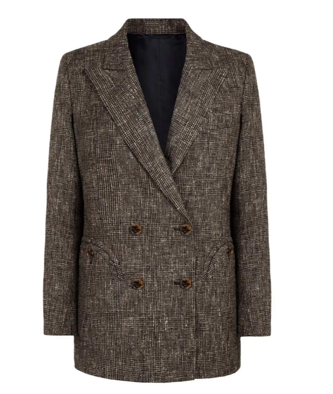 BLAZE MILANO Коричневый шерстяной жакет/пиджак, фото 1