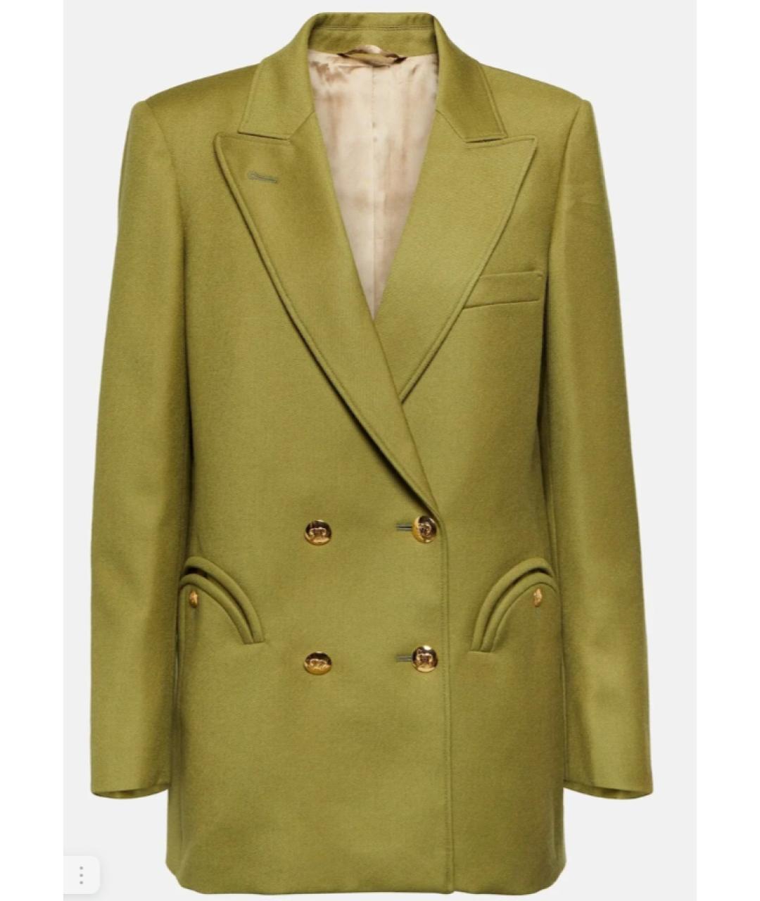 BLAZE MILANO Зеленый шерстяной жакет/пиджак, фото 4