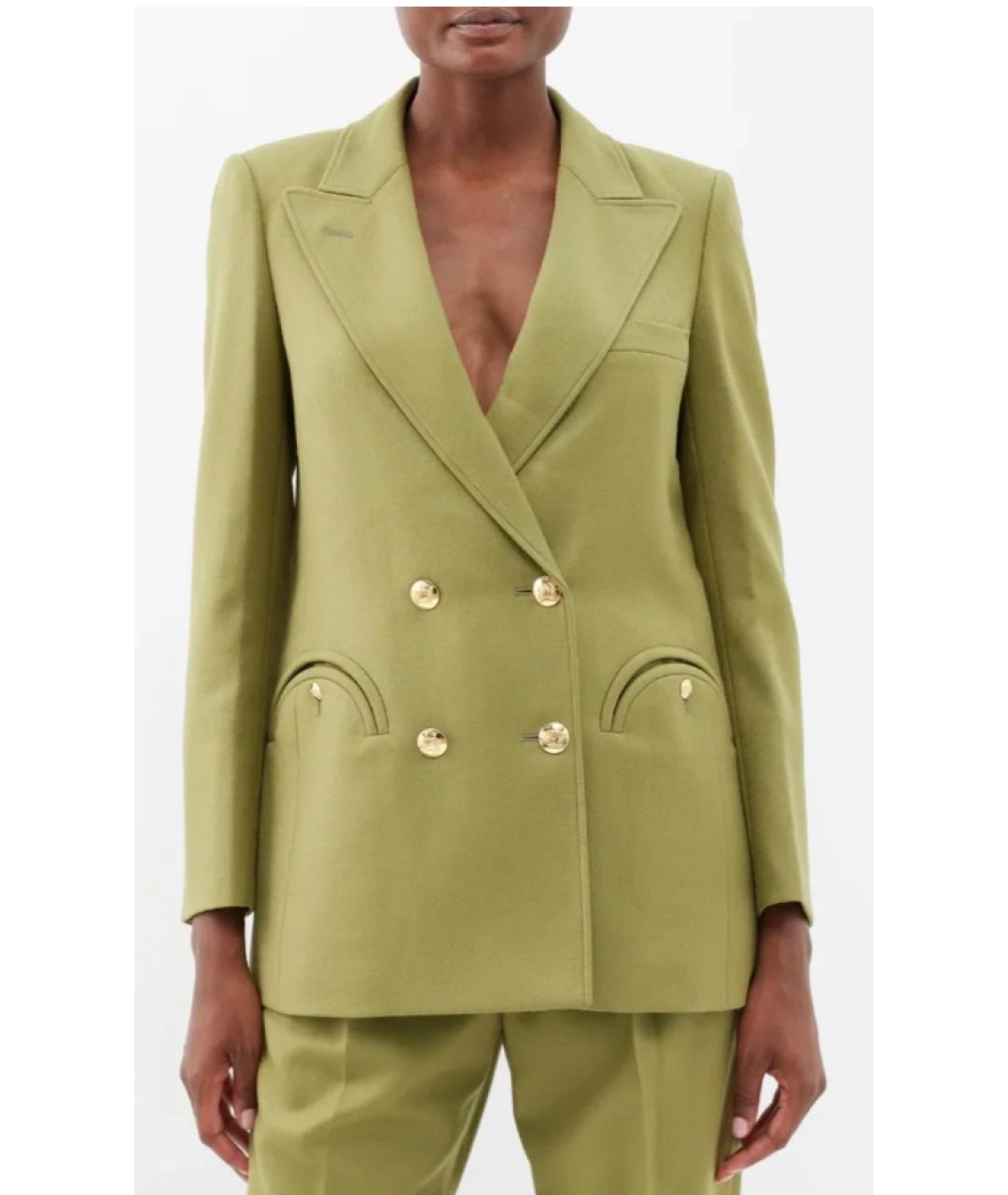 BLAZE MILANO Зеленый шерстяной жакет/пиджак, фото 2