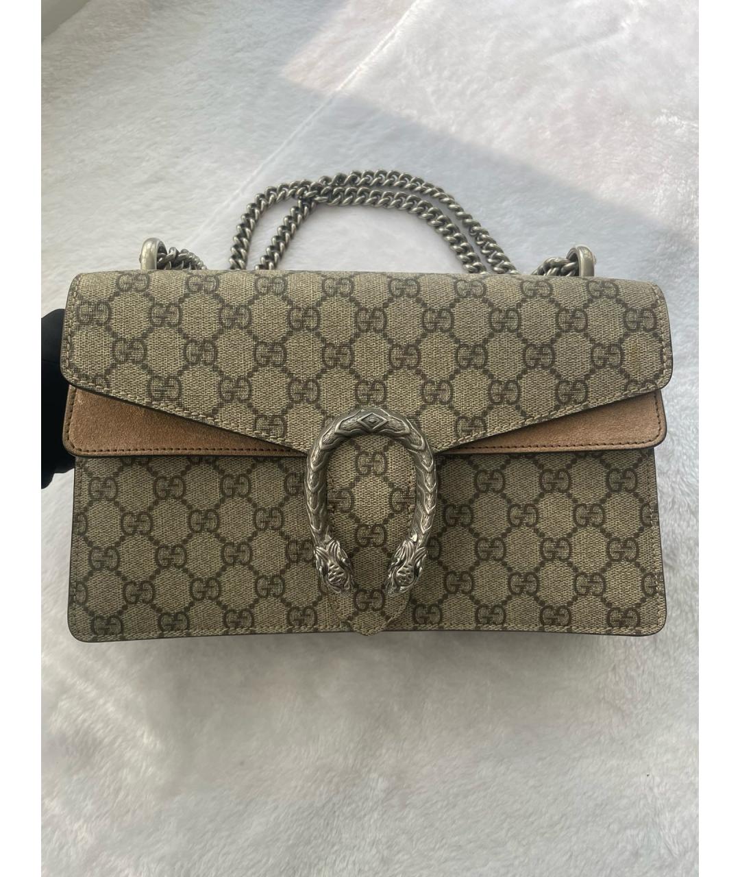 GUCCI Хаки сумка через плечо из искусственной кожи, фото 9