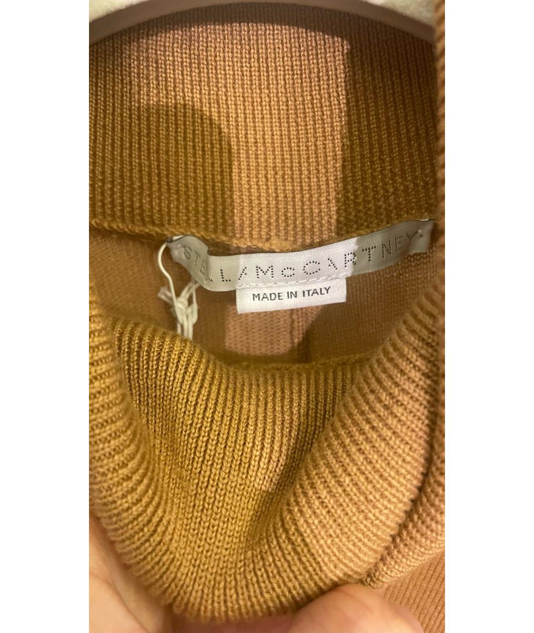 STELLA MCCARTNEY Бежевое шерстяное повседневное платье, фото 3