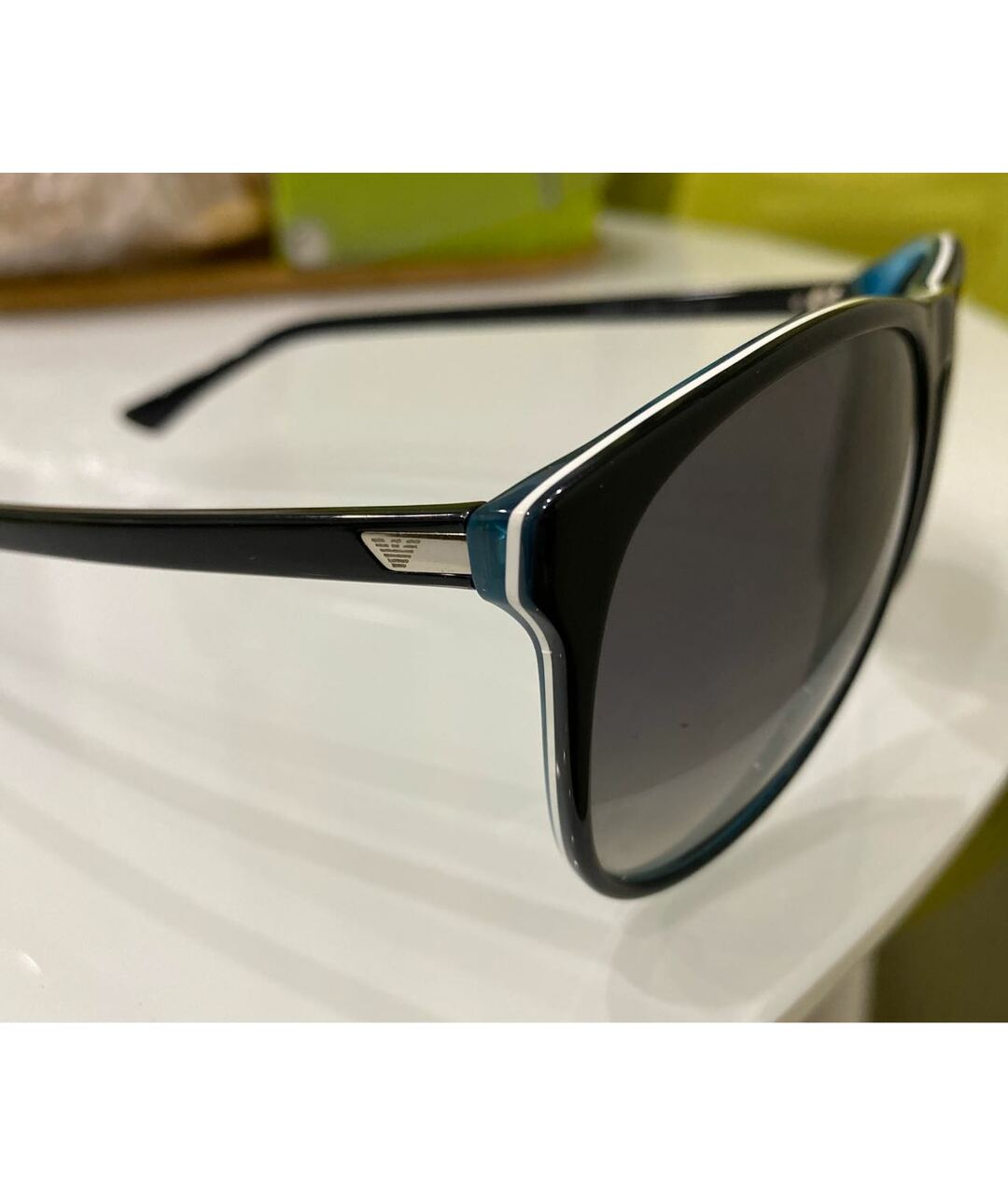 EMPORIO ARMANI Черные пластиковые солнцезащитные очки, фото 3