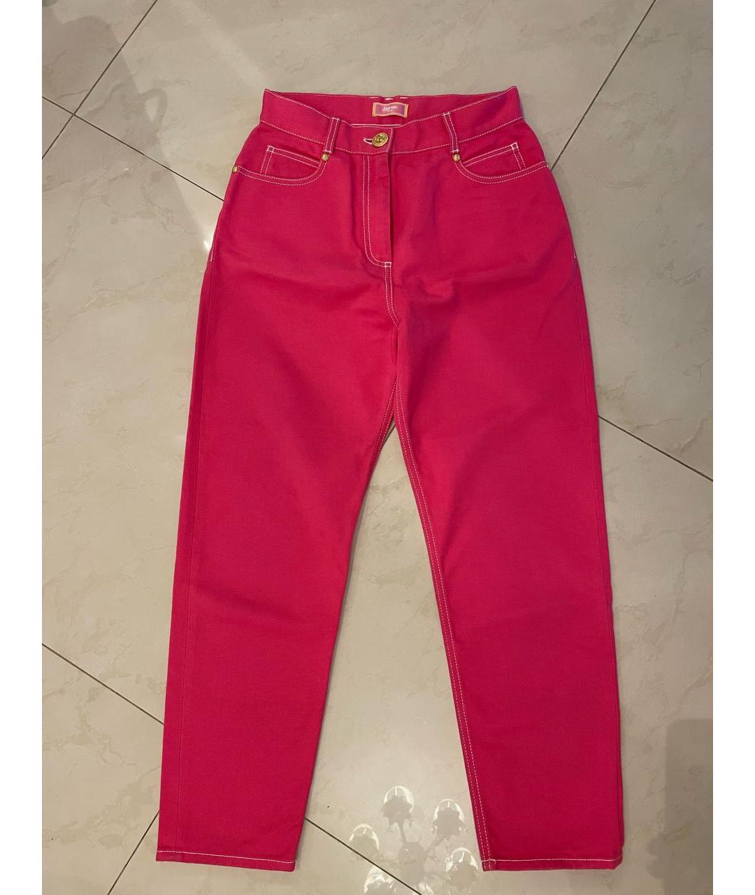 BALMAIN Розовые хлопковые джинсы слим, фото 6
