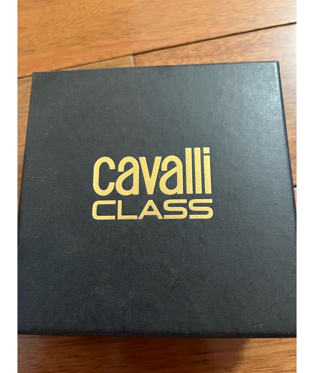 CAVALLI CLASS Черный кожаный ремень, фото 7