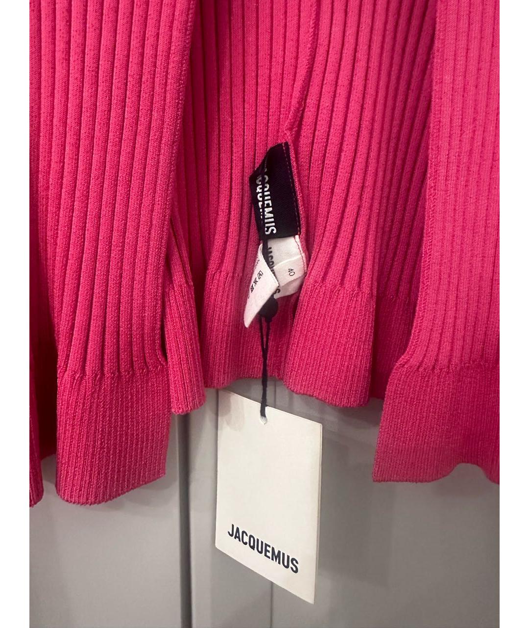JACQUEMUS Розовый вискозный кардиган, фото 3